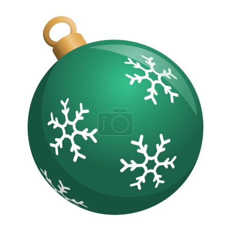 Illustration for Isolated Christmas ball, winter traditional ornaments and decorations concept - Royalty Free Image