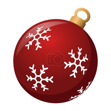 Ilustración de Bola de Navidad aislada, adornos tradicionales de invierno y decoración concepto - Imagen libre de derechos