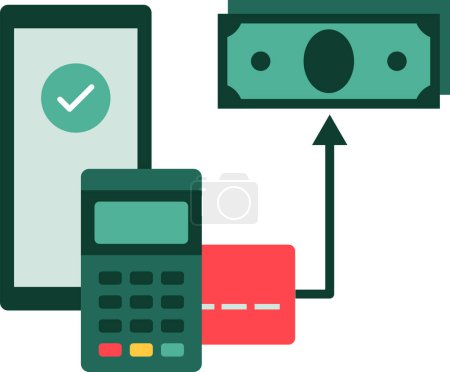 Téléchargez les illustrations : Micro ATM et retrait d'argent icône isolée - en licence libre de droit