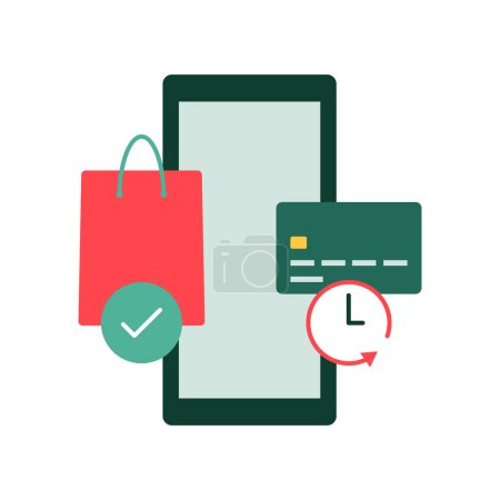 Illustration for Buy now pay later isolated icon, payments and shopping concept - Royalty Free Image