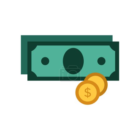 Cash money, payments and investment, isolated icon
