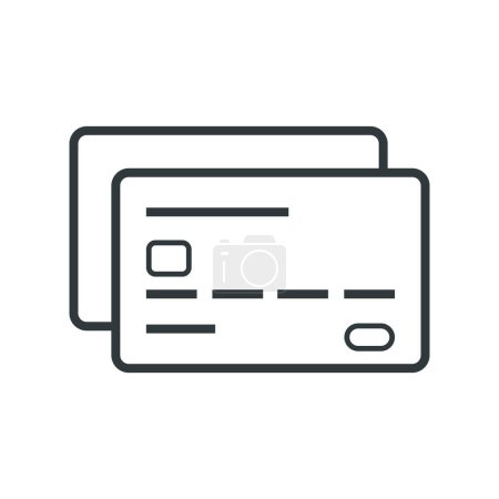 Illustration for Credit cards and electronic payments isolated icon - Royalty Free Image