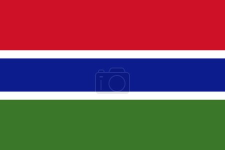 Illustration for Countries, cultures and travel: the flag of Gambia - Royalty Free Image