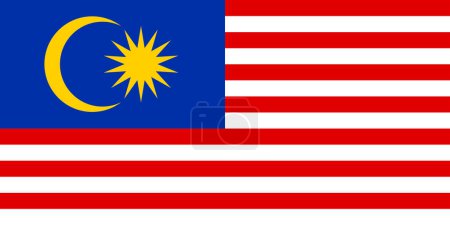 Illustration for Countries, cultures and travel: the flag of Malaysia - Royalty Free Image
