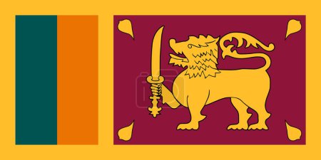 Länder, Kulturen und Reisen: die Flagge Sri Lankas