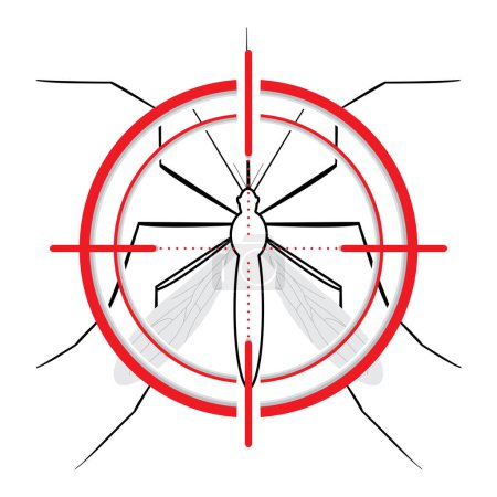 Téléchargez les illustrations : Mosquito eradication icon. Reducing or eliminating populations of mosquitoes. Info graphic symbol controlling the spread of mosquito-borne diseases. Health related advisory for community outreach education to promote safe mosquito control. Vector - en licence libre de droit