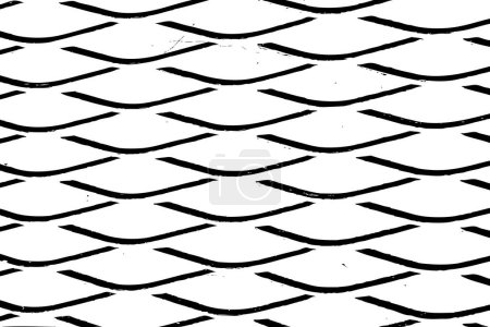 Rhombus Zaun Oberfläche Textur Vektor Distressed Overlay. Drahtzaun in Diamantform, schwarz weiß. Rabitz-Hintergrund mit Rautenzelle, schwere Schutzbarriere aus Stahlgitter. Gitternetz oder Mesh-Trace.