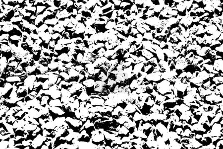 Illustration for Vector overlay texture of stones and rocks. Grunge texture of different boulders. Cracked and damaged stones rubble. - Royalty Free Image