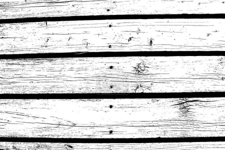 White Black Wood Texture Vector Overlay Textur. Altes Holz strukturiert die Oberfläche flach. Echtes Holz Oberfläche Hintergrund Rinde. Planke von oben. 