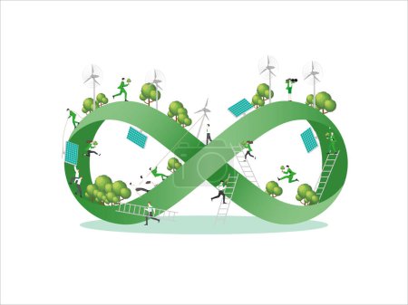 Illustration for ESG sustainability business, Infinity - Royalty Free Image