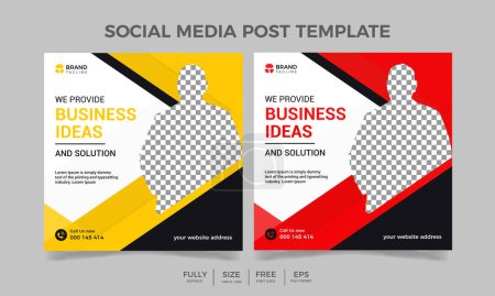 Téléchargez les photos : Conception de bannière pour modèle de médias sociaux marketing d'entreprise et agence d'affaires - en image libre de droit