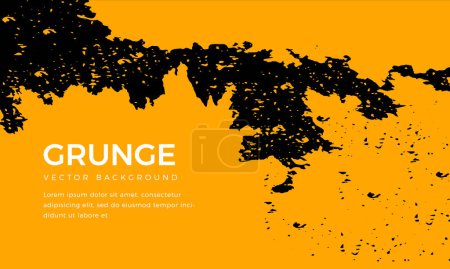 Téléchargez les photos : Fond noir et orange abstrait avec texture grunge. Conception de fond coloré. Orange et noir vecteur grunge fond texturé - en image libre de droit
