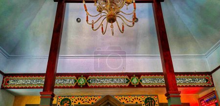 Photo for Interior of mosque with big lamp - Royalty Free Image