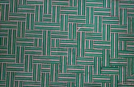 Photo for Green and white geometric wall background - Royalty Free Image