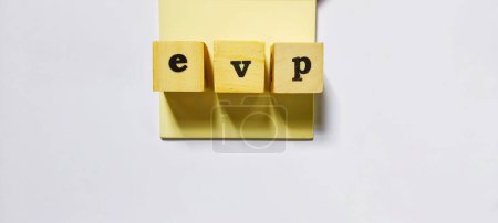 Foto de EVP. Propuesta de Valor de los Empleados, ilustración conceptual empresarial. Aislado sobre fondo blanco - Imagen libre de derechos