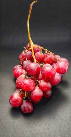 Téléchargez les photos : Un brin de raisin ou de vitis vinifera fruits a été photographié avec le concept de donner un effet de lumière aux raisins - en image libre de droit