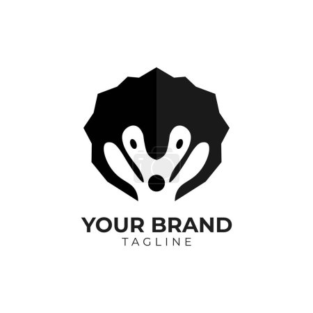 Illustration for Modern and simple Pangolin head logo template - Royalty Free Image