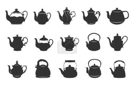 Ceramic teapot silhouette, Teapot silhouette, Teapot svg, Kettle svg, Ceramic teapot svg, Decorative teapot silhouette, Coffee pot silhouettes, Ceramic teapots vector illustration