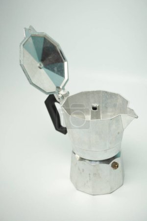 Photo for Typical Italian coffee pot or moka in aluminium - Royalty Free Image