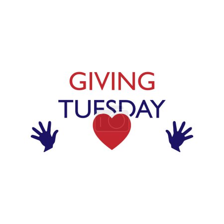 Illustration for Giving tuesday slogan, typography graphic design, vektor illustration, for t-shirt, background, web background, poster and more. - Royalty Free Image