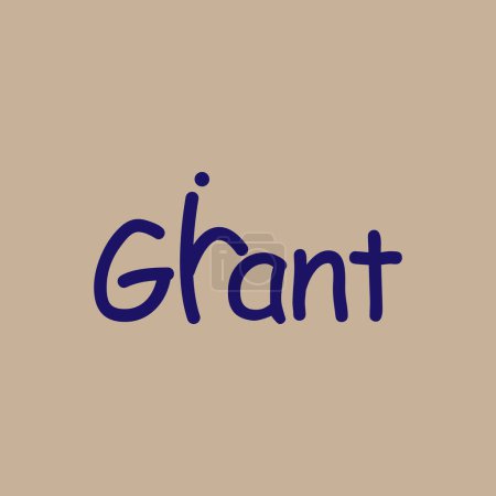 Ilustración de Wordmark logo about giant, giant logo wordmark simple editable, vektor, wormark logo - Imagen libre de derechos