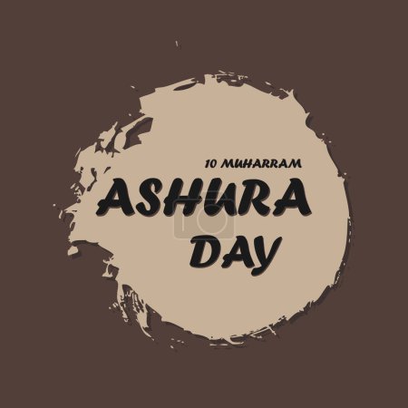 Illustration for Ashura day slogan, typography graphic design, vektor illustration, for t-shirt, background, web background, poster and more. - Royalty Free Image