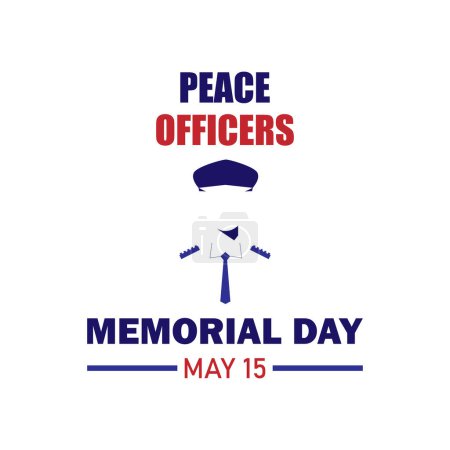 Illustration for Peace officers memorial day slogan, typography graphic design, vektor illustration, for t-shirt, background, web background, poster and more. - Royalty Free Image