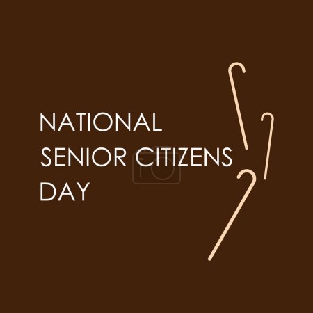Journée nationale des personnes âgées slogan, typographie graphisme, illustration vektor, pour t-shirt, fond, fond web, affiche et plus.