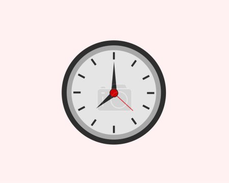 Téléchargez les photos : Icône de l'horloge dans un style plat, minuterie sur fond de couleur. Élément de conception vectorielle - en image libre de droit