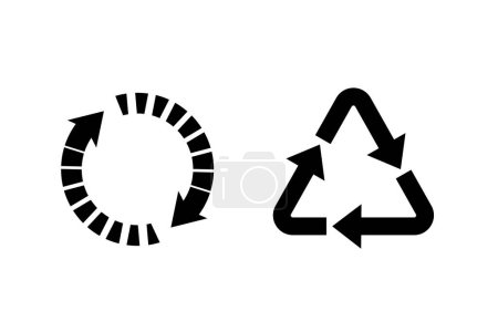 Téléchargez les photos : Icône plate recycler symbole - en image libre de droit