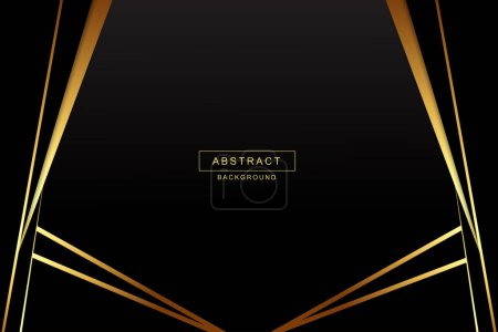 Téléchargez les photos : Vector abstract premium black and gold geometric background - en image libre de droit