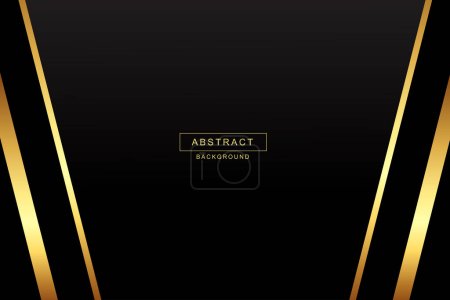 Illustration for Vector gradient golden luxury frame template background - Royalty Free Image