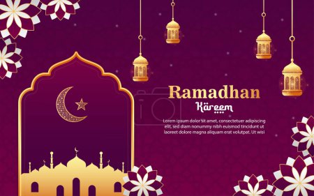 Téléchargez les photos : Fond de bannière Ramadan kareem réaliste - en image libre de droit