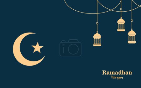 Téléchargez les photos : Bannière Ramadan Kareem mandala décoratif au design plat. - en image libre de droit