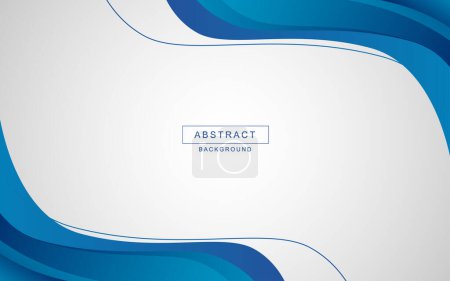 Téléchargez les photos : Vecteur abstrait fond bleu avec courbe d'onde dynamique - en image libre de droit