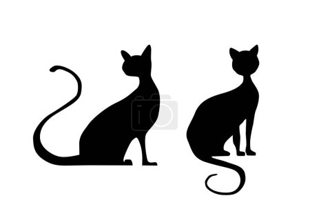 Téléchargez les photos : Collection vectorielle de silhouette de chat - en image libre de droit