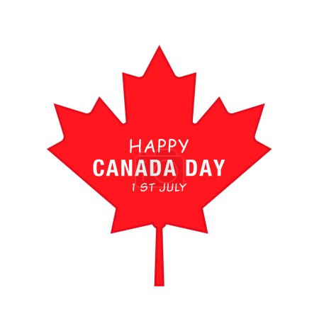 Illustration for Vector flat Canada day illustration background - Royalty Free Image