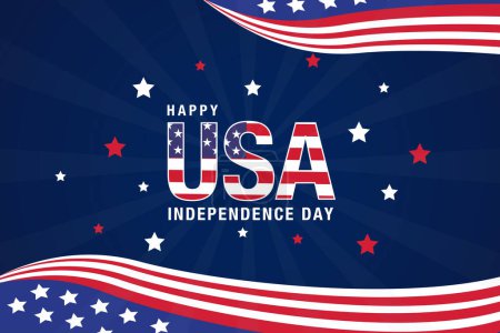 Téléchargez les photos : Fond de jour de l'indépendance Vector America avec étoiles et drapeau - en image libre de droit