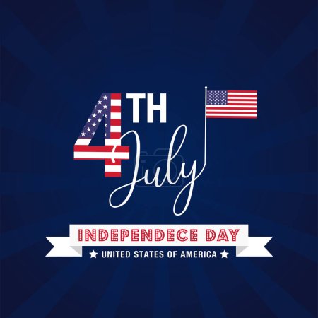 Téléchargez les photos : Vecteur heureux jour de l'indépendance 4 juillet drapeau des États-Unis - en image libre de droit