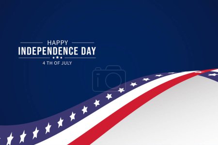 Téléchargez les photos : Vecteur 4 juillet Fond du jour de l'indépendance avec drapeau américain - en image libre de droit