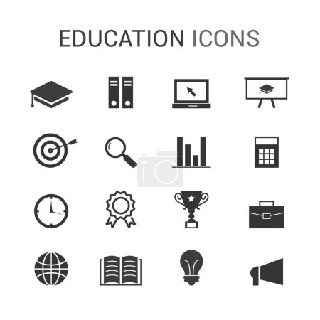 Téléchargez les photos : Illustration vectorielle des icônes du web éducation - en image libre de droit