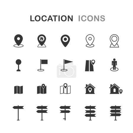 Téléchargez les photos : Collections d'icônes de localisation vectorielle - en image libre de droit