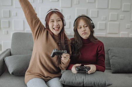 Photo for Couples play games together with a lot of joy, enthusiasm and concentration, taking turns to win and lose. A funny and exciting time. learning how to solve problems, think critically, and be creative - Royalty Free Image