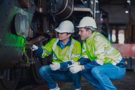 Locomotive engineering technicians maintain emission control on train railways, identifying oil and fuel leaks and inspecting, testing, and repairing malfunctioning engines for optimal efficiency.