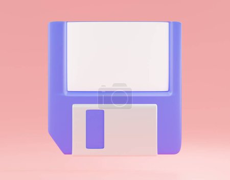 Téléchargez les photos : Le "Minimal Floppy Disk Model" est un rendu 3D élégant et moderne d'une disquette, parfait pour une utilisation dans la technologie ou les applications liées au stockage de données. - en image libre de droit