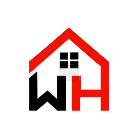 W Brief Home Logo Design. Ideal für Bauschilder