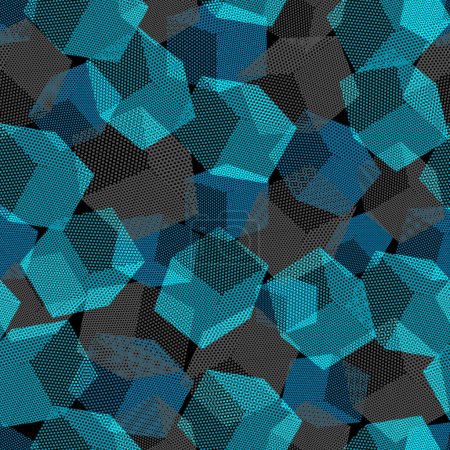 Foto de Fondo geométrico abstracto con hexágonos y puntos. - Imagen libre de derechos