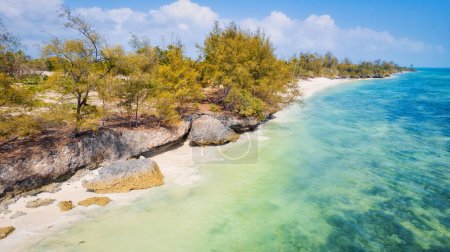 Foto de Con su impresionante belleza, Zanzíbar Beach es el destino perfecto para aquellos que buscan escapar del caos de la vida cotidiana y sumergirse en un paraíso tropical. - Imagen libre de derechos