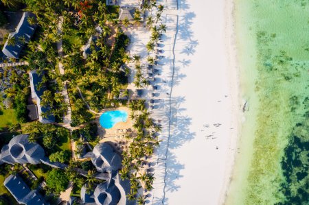Photo for The stunning beauty of Zanzibar Beach has made it a popular destination for artists and photographers looking to capture its picturesque landscape. - Royalty Free Image