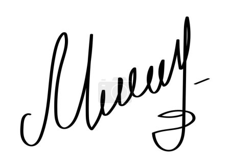 Fictitious handwritten signature. Autograph. Vector illustration